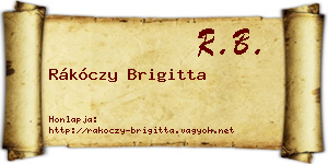 Rákóczy Brigitta névjegykártya