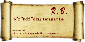Rákóczy Brigitta névjegykártya